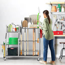 Ultrawall Garden Tool Organizer, Yard Tool Storage Rack for Garage Organization with Lockable Wheels, Garden Tool Stand for Rake, Brooms, Indoor & Outdoor Use by GreenHaven Gardens