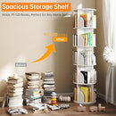 Rotating Bookshelf 5 Tier, 360 Degree Spinning Corner Bookcase with Lazy Susan, White Space Saving Tower Organizer for Small Spaces, Bedroom, Living Room, Adults by TinyTreasures Baby Boutique