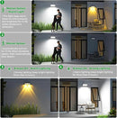 JSOT Solar Motion Lights Outdoor, 4 Modes Motion Sensor Lights Outdoor Waterproof IP65, 38LED Bright Wall Security Lighting for Outside Garage Garden Fence - Cool White 6Pack by GreenHaven Gardens