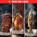 Al Pastor Skewer for Grill Stainless Steel Shawarma Skewer Stand with 3 Spikes (8"/10"/12"),Brush & Anti-scalding Fittings for BBQ Grill Oven by GreenHaven Gardens