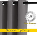 NICETOWN Grey Blackout Curtains 108 inches Long for Bedroom - Grommet Triple Weave Energy Saving Thermal Insulated Solid Drapes Sound Reducing Window Treatments for Living Room, W52 x L108, 2 Panels by TinyTreasures Baby Boutique