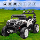 24V Ride On Car for Kids, 4x4 Kids Electric Car with Remote Control Off Road, Children Car with Bluetooth 3 Speeds LED Lights Storage Trunk,White by TinyTreasures Baby Boutique