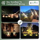 DINGLILIGHTING Waterproof Solar Lights Outdoor: IP65 Led Spot Light Decorations for Garden - 3 Lighting Modes Solar Powered for Yard - Dust to Dawn Uplighting Landscape Pathway Drive Patios 4PC Warm by GreenHaven Gardens
