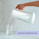 LifeStraw Home Water Pitcher, 7-Cup, White, Glass with Silicone Base, White, for Everyday Protection Against Bacteria, Parasites, Microplastics, Lead, Mercury, PFAS and a Variety of Chemicals by CozyNest Decor