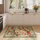 Door Mat Indoor Entrance 2x3 Rug Machine Washable Boho Floral Small Area Rug Non-Slip Low Pile Throw Rugs for Entryway, Kitchen, Front Door Indoor Entrance, Entry, Kids Room (Green) by CozyNest Decor