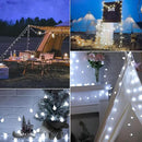 Minetom 66 Feet 200 Led Globe Ball String Lights - Fairy Plug-in With Remote, Waterproof for Indoor Outdoor Party Wedding Christmas Tree Garden Decoration, Pure White by CozyNest Decor