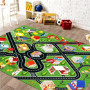 Kids Rug Car Rugs for Kids Toy Cars Play Mat with Rubber Backing City Life Road Rug for Cars Fun City Map for Carpet for Bedroom Boys (RED-Rug, 6.6x9.8ft) by CozyNest Decor