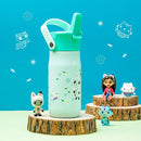 Zak Designs Harmony Gabby's Dollhouse Kid Water Bottle for Travel, 14oz Recycled Stainless Steel, Leak-Proof When Closed and Vacuum Insulated (Pandy Paws, Cakey Cat, Mercat, Kitty Fairy) by TinyTreasures Baby Boutique