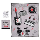 Lambs & Ivy Rock Star Musical Instruments 3-Piece Baby Crib Bedding Set - Gray by TinyTreasures Baby Boutique