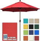 EliteShade USA 10-Year-Non-Fading 10Ft Market Umbrella Patio Umbrella Outdoor Table Umbrella with Ventilation, Logo Red by GreenHaven Gardens