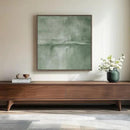 Framed Sage Green Abstract Wall Art, Modern Canvas Prints Artwork for Walls, Square Minimalist All Green Abstract Pictures for Living Room, Hallway, Fireplace, Bedroom, Home Office Wall Decor 30x30 In by CozyNest Decor