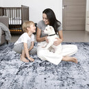 8x10 Area Rug Living Room Rug: Washable Modern Abstract Soft Thin Rug Indoor Floor No Slip Stain Resistant Carpet for Bedroom Dining Room Farmhouse Nursery Home Office - Black by TinyTreasures Baby Boutique