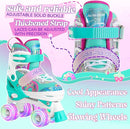 PAPAISON Adjustable Roller Skates for Girls Illuminating Wheels, Kids Toddler Rollerskates Ages 4-6 5-8 8-12 by TinyTreasures Baby Boutique