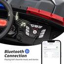 12V 7Ah Electric Police Car Ride on Toy for Big Kids, 2 Seater Kids Ride on Car SUV with Remote Control, Bluetooth - Black by TinyTreasures Baby Boutique