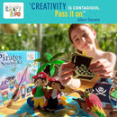 CRAFTILOO Pirates Pre-Cut Fun Kids Sewing Kit for Kids Ages 8-12 Children Beginners Sewing kit Kid Crafts Make Your Own Felt Pillow Plush Craft Kit Girls and Boys Art Craft Kits Learn to Sew Kit by TinyTreasures Baby Boutique