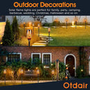 Otdair Solar Outdoor Lights, 12 Pack 12LED Solar Tiki Torches with Flickering Flame, IP65 Waterproof Mini Solar Torch Lights Auto On/Off for Garden, Patio, Yard, Pathway by GreenHaven Gardens