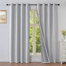 Blackout Curtains 96 Inches Long 2 Panels Set, 100% Black Out Textured Thermal Curtains, Grommet Privacy Light Blocking Drapes for Living Room Bedroom Luxury Deco(52W × 96L inch, Off-White) by CozyNest Decor