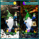 Garden Gnome Solar Figurine Lights - Solar Powered Lighting Outdoor Decorations with Lantern & Shovel, Yard Art Lawn Ornaments for Porch Patio Balcony - Gnome Gifts for Women Mom by GreenHaven Gardens
