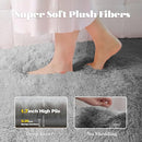 6x9 Area Rug for Living Room: Fluffy Shag Soft Washable Rugs Large Fuzzy Plush Indoor Carpet for Bedroom Nursery Playroom Kids Girls Boys Room (Grey, 6'x9') by TinyTreasures Baby Boutique