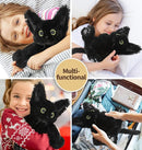 Cuckool Black Cat Stuffed Animals, Microwavable Stuffed Animals Heating Pad for Cramps, Pain Stress Relief, Heatable & Coolable Lavender Scented Cat Plush Toys for Anxiety, Women & Kids Bedtime by TinyTreasures Baby Boutique