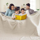 PHF Cooling Waffle Blanket California King Size, Lightweight 60% Rayon Derived from Bamboo & 40% Cotton Breathable Blanket for Hot Sleepers, Soft and Luxury for Bed Couch and Sofa, 110"x96", Linen by CozyNest Decor