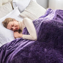 GONAAP Fuzzy Faux Fur Throw Blanket Queen Size Purple Super Soft Cozy Plush Fuzzy Shaggy Blanket for Couch Sofa Bed (Purple, Queen(90"x90")) by CozyNest Decor