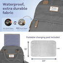 RUVALINO Diaper Bag Backpack, Multifunction Travel Back Pack Maternity Baby Changing Bags, Large Capacity, Waterproof and Stylish, Iron Gray by TinyTreasures Baby Boutique