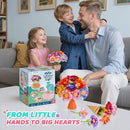 Flower Bouquet Craft Kit for Girls - Arts & Crafts Gift for 4 5 6 7 8 9 Year Old Girls, DIY Flower Making Toy Kit for Kids, Mess-Free Fun & Educational Activities for Preschool Kids, Birthday Gift by TinyTreasures Baby Boutique