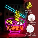 Ramen Neon Sign Dimmable LED Ramen Neon Light for Wall Decor Delicious Noodle Light Up Sign for Ramen Shop Resturant Dinning Room Kitchen (12"*15.5"USB) by CozyNest Decor