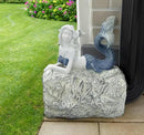 Mermaid Gutter Downspout Splash Block Statue, Garden Outdoor Animal Decor Sculpture, Diverter Rain, Decorative Extension, Waterproof Resin, Fits 3"x4" Rectangular Downspouts, Unique Gift by GreenHaven Gardens