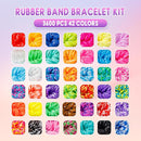 Ybxjges 3600+Rubber Band Bracelet Kit,Loom Bracelet Making Kit for Kids,Friendship Bracelet Loom Bands Kits with Loom Bands Supplies for Children Girls Gifts DIY Crafting Kit by TinyTreasures Baby Boutique