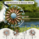 Wind Spinners Outdoor Metal Large with Stake- 84'' Wind Spinners for Yard and Garden - Windmill for Yard - Ideal Gift Metal Yard Art for Family, Friends, Garden Lovers (Willow Leaf) by CozyNest Decor