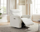Power Recliner Chair Swivel Glider, Electric Rocking Recliner Chairs with USB and Type-C Ports, Nursery Chair Recliner for Living Room, Bedroom, Apartment（White） by TinyTreasures Baby Boutique