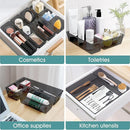 WOWBOX 25 PCS Plastic Drawer Organizer Set, Desk Drawer Divider Organizers and Storage Bins for Makeup, Jewelry, Gadgets for Kitchen, Bedroom, Bathroom, Office, Black by TinyTreasures Baby Boutique