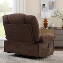 Oversized Power Recliner Chair 350lb with Hidable Cup Holders, Extra Wide Large Big Electric Recliner Chair with Lumbar Support Pillow Nursery Chair Living Room (Power, BROWN-6001) by CozyNest Decor