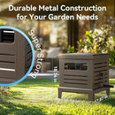 Hose Reel, Heavy Duty Hose Reel Box Hideaway Holds 100 ft x 5/8" Hose, Never-Leak System, Manual Crank Handle, Hose Guide, Stable Foot Pedal, Ideal for Yards, Patios, and Garden Sheds by GreenHaven Gardens