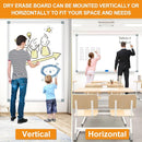 H-Qprobd Large White Board Dry Erase Board for Wall 72"X40" Magnetic Whiteboard with Long Pen Tray, Presentation Dry Erase Boards for Office, Classroom, School, Home by TinyTreasures Baby Boutique