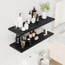 40" Floating Shelves for Wall, 12" Deep Slim Black Floating Shelves, Wall-Mounted Shelves for Bedroom, Living Room, Kitchen, Bathroom - Set of 2 by CozyNest Decor