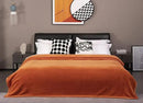 Mellowdy Extra Thick Hearty Plush Flannel Blanket (Burnt Orange, 60x80) - 500GSM Twin Size Warm Blanket for Winter, Fall | Soft, Fluffy, Cuddly, Perfect for Bed, Oversized Throw for Couch, Sofa by CozyNest Decor