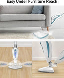 12-in-1 Steam Mop, Fast 15-Sec Heat-Up, 1500W Detachable Handheld Steam Cleaner with 2 Dirt Grip Pads, Removes 99.99% Stubborn Stains for Hardwood Floors, Windows, Tiles, Furniture, Pearl Teal by CozyNest Decor