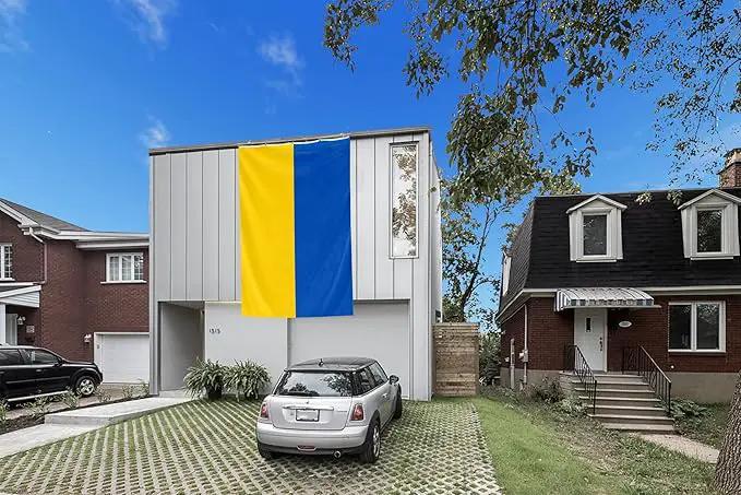 Ukraine Extra Large Flag 8x12FT Giant Ukrainian National Polyester Flag With 3 Grommets For Patriotic Ukrainian Themed Festival Events Party Decoration (Ukraine, 8x12FT), photo 7 of 7