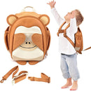 Toddler Harness Backpack Leash - Baby Walking Harness & Anti-Lost Wrist Tether - Kids Backpack 5 Storage Pockets and 2 Adjustable Child Leashes for Kids 1, 2,3,4,5,6,7 Years Old - Ultra-Soft - Monkey by TinyTreasures Baby Boutique