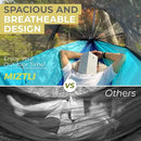 Miztli Camping Hammock -Portable Hammock w/Spacious Net & Tree Straps w/Adjustable Loops, Double and Single Hammock for Outdoor, Indoor, Hiking and Travel by GreenHaven Gardens