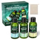 Travel Shampoo Conditioner and Body Wash Gift Set Trio, Travel Size Hair Care & Body Care for Trip, Outdoor, Camping, Hotel & Gyms, Anti-Dandruff, Nourish, Gentle For Baby, 3.38 Oz Travel Size Bottles by TinyTreasures Baby Boutique