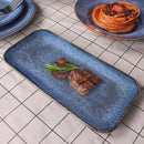 Porcelain Plate Set Large Serving Tray Set of 4, Reusable Serving Platters for Party Food, Cookie, Appetizer, Charcuterie, Snack, Dessert Display,Stackable Kitchen Dish 14.4 INCH by CozyNest Decor