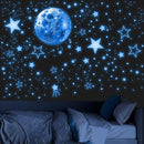 965 PCS Glow in The Dark Stars and Moon for Ceiling, Luminous Stars and Planet Wall Decals, Kids Room Decor, Glowing Galaxy Wall Stickers for Nursery Decorations (Blue) by TinyTreasures Baby Boutique
