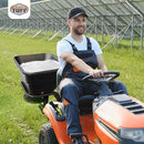 Field Tuff 12V 80 Pound Capacity Grass Seed Fertilizer Spreader with Hitch Mount Receiver and Rain Protector for ATV, UTV, or Utility Tractor by GreenHaven Gardens