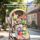 TUMAMA Hanging Toys for Baby Gym, 4 Pack Fruit Crib Stroller Baby Gym Mobile Plush Toys with Teether, Hanging Rattle Toys, Car Seat Toys for Babies 0-6 Months Boy by TinyTreasures Baby Boutique