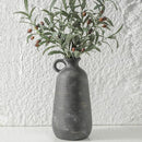 Ceramic Rustic Farmhouse Vase, 12.8" Large Rustic Black Pottery Vases Home Decor Decorative Boho Pampas Vase for Home Decor Table Living Room Decoration Shelf Mantel Enryway Kitchen by CozyNest Decor