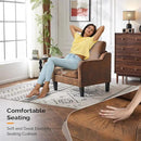 VINGLI Accent Chairs Set of 2 Living Room Chairs Rustic Reading Chair for Bedroom Scooped Arm Chair Mid Century Modern Accent Chairs Upholstered Comfy Chair for Apartment, Waiting Room by CozyNest Decor